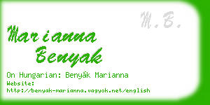 marianna benyak business card
