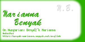 marianna benyak business card